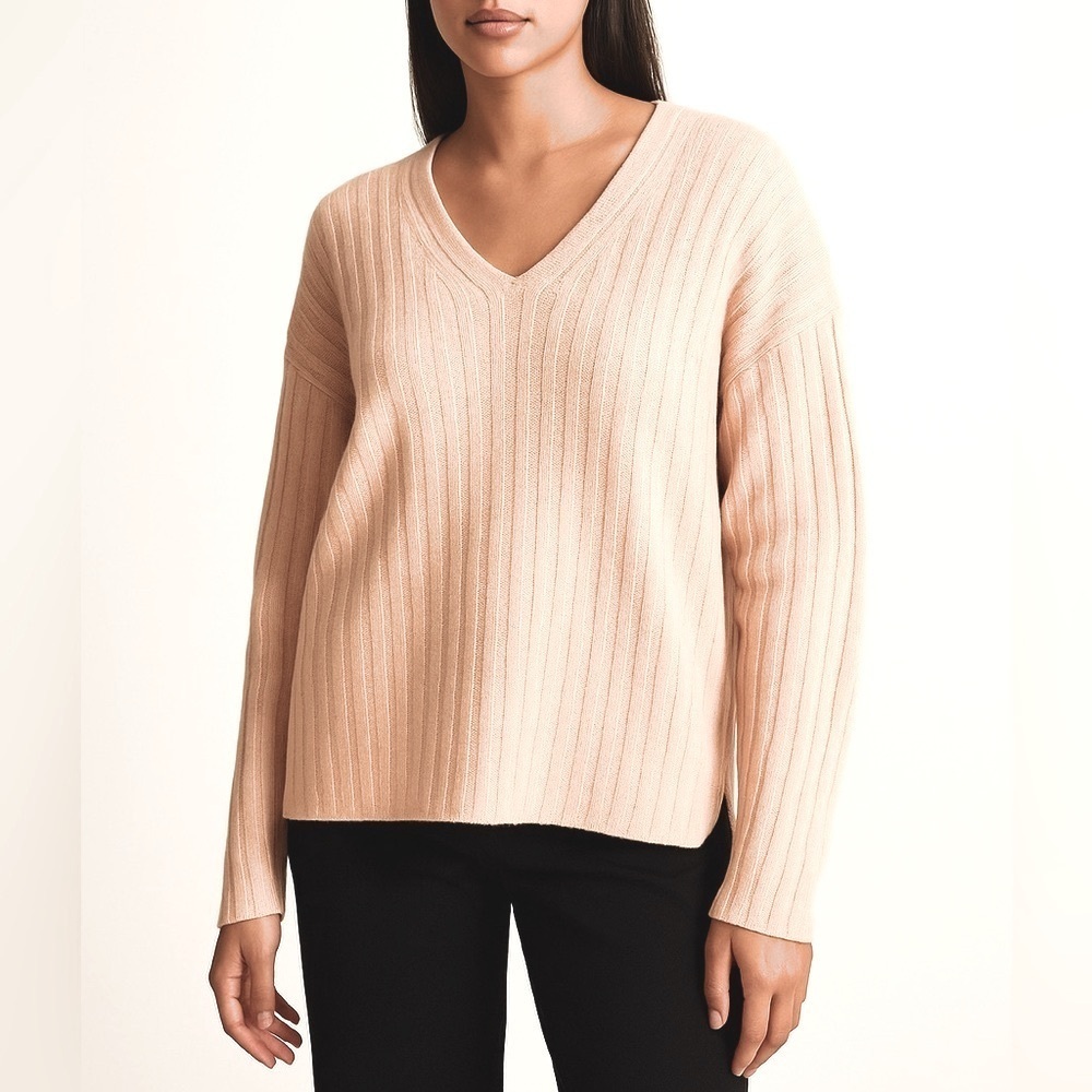 Wilfred free 100% Merino Wool Oversized Ribbed Sweater - Cream.